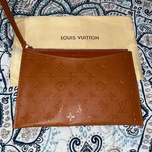 Leather clutch brown/cognac color